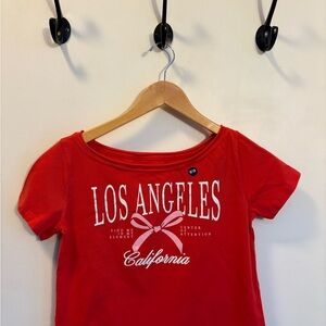 Abercrombie Kids Red Los Angeles Tee
